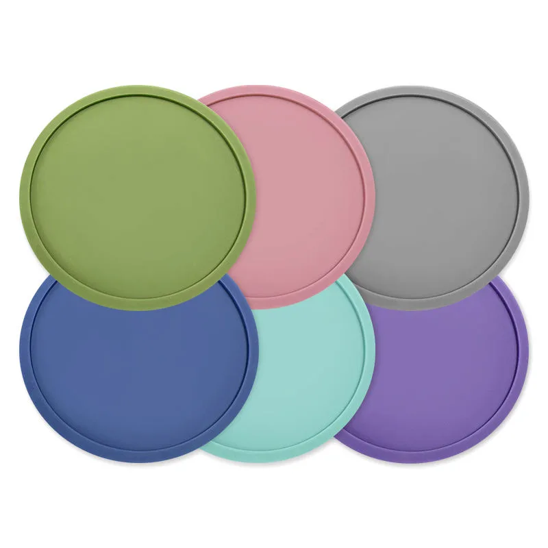Waterproof Soft Non-slip Silicone Drink Coasters Cup Pad Mat for Tabletop Protection - detail view 1