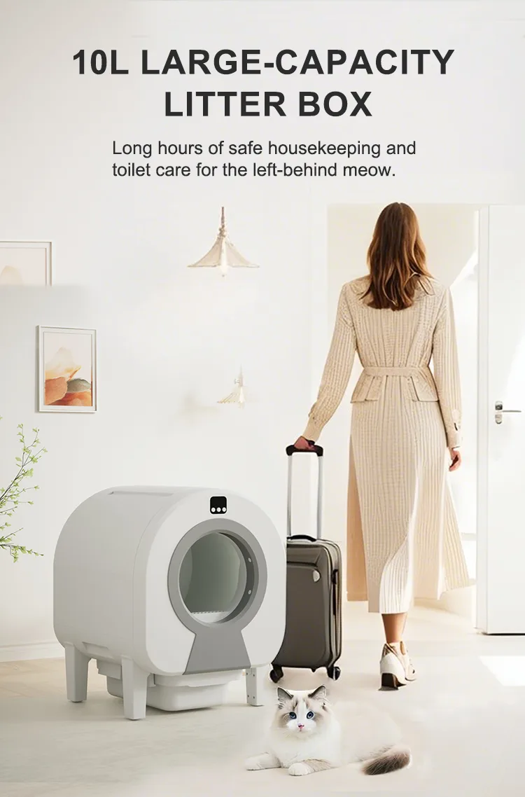 Low Noise Wifi Remote App Control Large Electric Automatic Smart Open Top Self-Cleaning Cat Toilet Litter Box - detail view 11