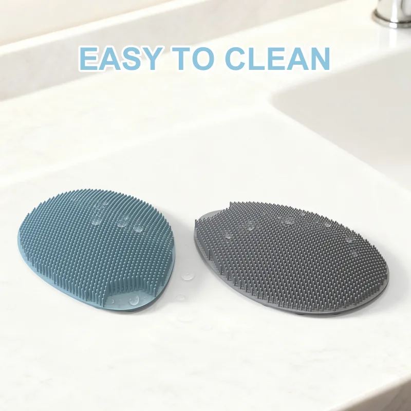 Soft Silicone Hair Cleaning Brush Reusable Baby Bath Cleaner Massager Brush Scrubber Silicone Baby Shampoo Brush - detail view 7