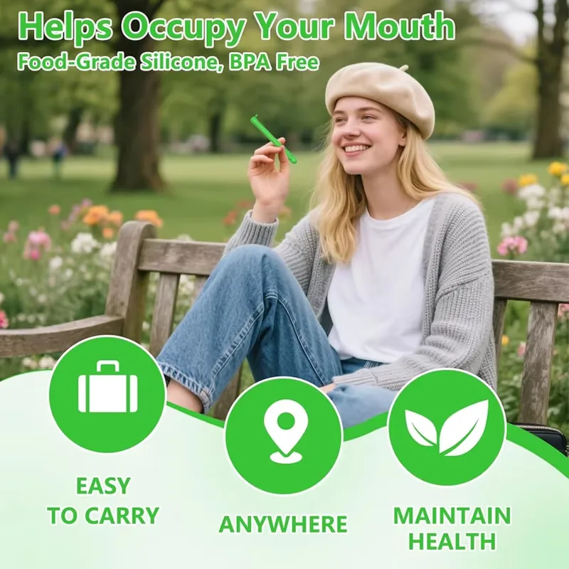 Chewable Essential Oil Breath Stick Chewable Breather Quit Portable Stop Smoking Aid with Peppermint for Aromatherapy - detail view 4