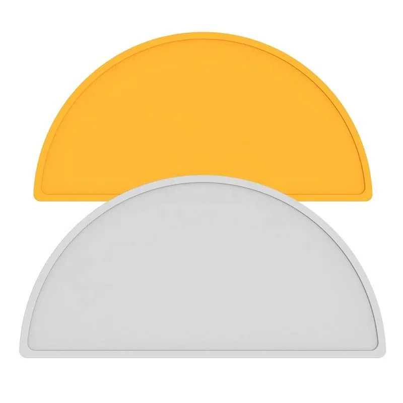 Bpa Free Reusable Portable Children Dining Food Mat Non-slip Baby Place Mat Waterproof Silicone Placemats for Kids - detail view 3
