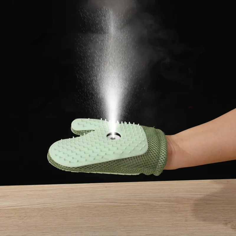New Pet Steam Gloves Brush for Cats Dogs Hair Cleaning Pet Grooming Double-sided Cat Hair Removal Gloves Steam Brush - custom silicone manufacturer