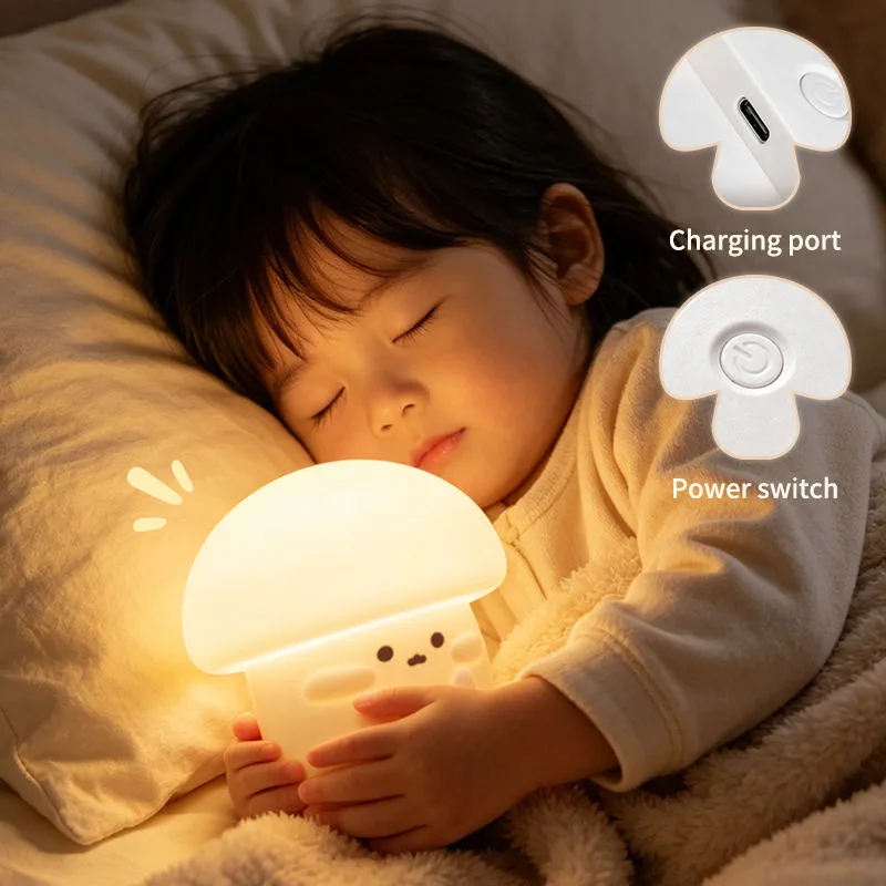 Christmas Lights LED Smart Three-Speed Cute Silicone Night Light for Rooms Eye Protection Sleep Atmosphere Clap Light - detail view 1