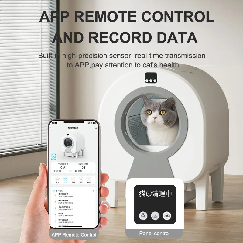 Low Noise Wifi Remote App Control Large Electric Automatic Smart Open Top Self-Cleaning Cat Toilet Litter Box - detail view 1