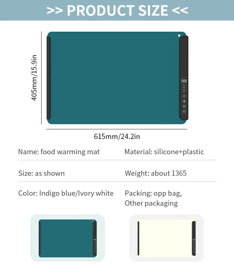 Silicone Heat Pad Flexible Folding Multifunctional Temperature Hot Board Mat for Food - detail view 6