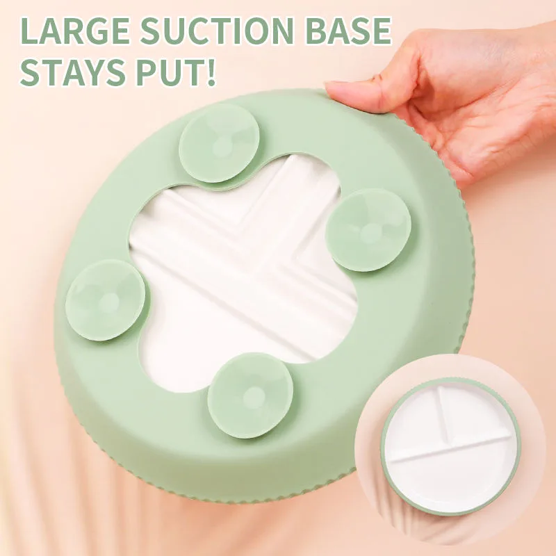 Ceramic Dinner Plate Microwave Safe Porcelain Kids Tableware Ceramic Baby Plate With Silicone Suction - detail view 4