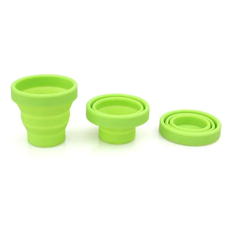 Outdoor High Quality Silicone Collapsible Coffee Cup Retractable Foldable Folding Coffee Cup Taza Plegab for Travel - detail view 1