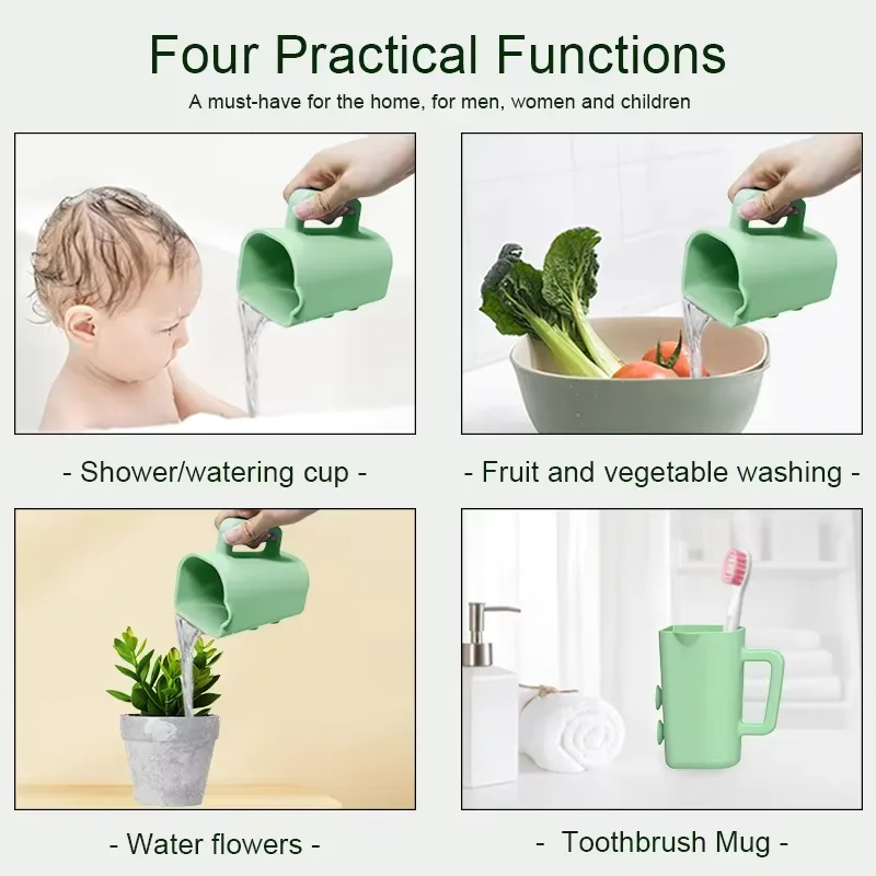CPC Certification Baby Bath Rinse Cup Tear-free Food Grade Silicone Shampoo Body Washing Rinser Cup with Suction Cup for Kids - detail view 5