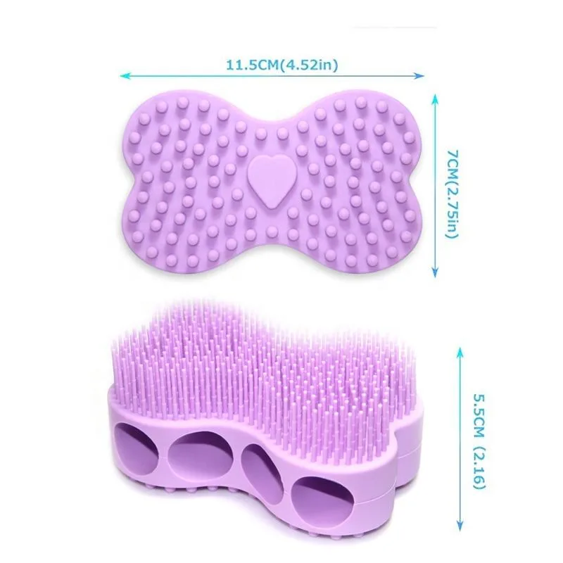 100% Silicone Gentle Nubs Massage Scrubber Skin Exfoliation Cellulite Treatment Silicone Brush Shower Baby Brush - detail view 3