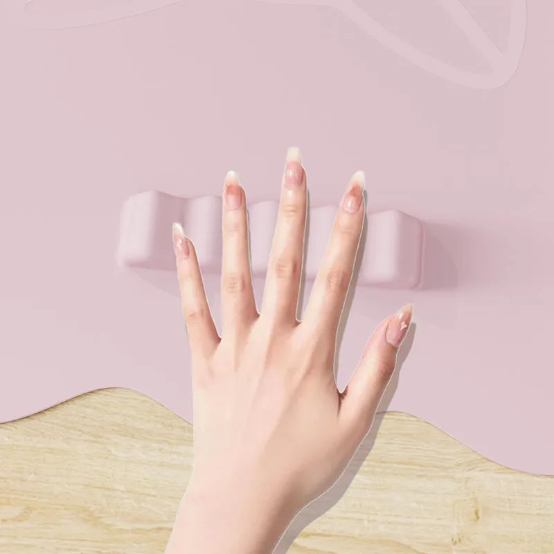2027 Top Rankings Bag Nails Table Mat Pink Cherry Heart Pattern Custom Logo Nail Mat - detail view 2