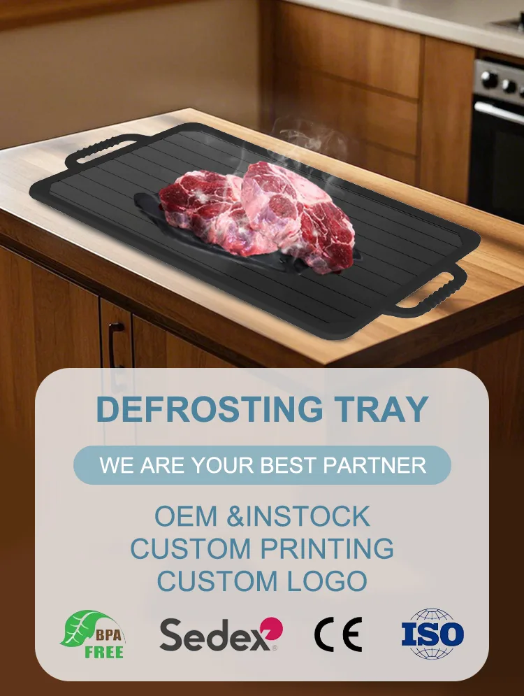 New High Quality Defrost Tray Thaw Frozen Food Defrost Master Kitchen Gadgets Meat Quick Defrosting Plate Board - detail view 6