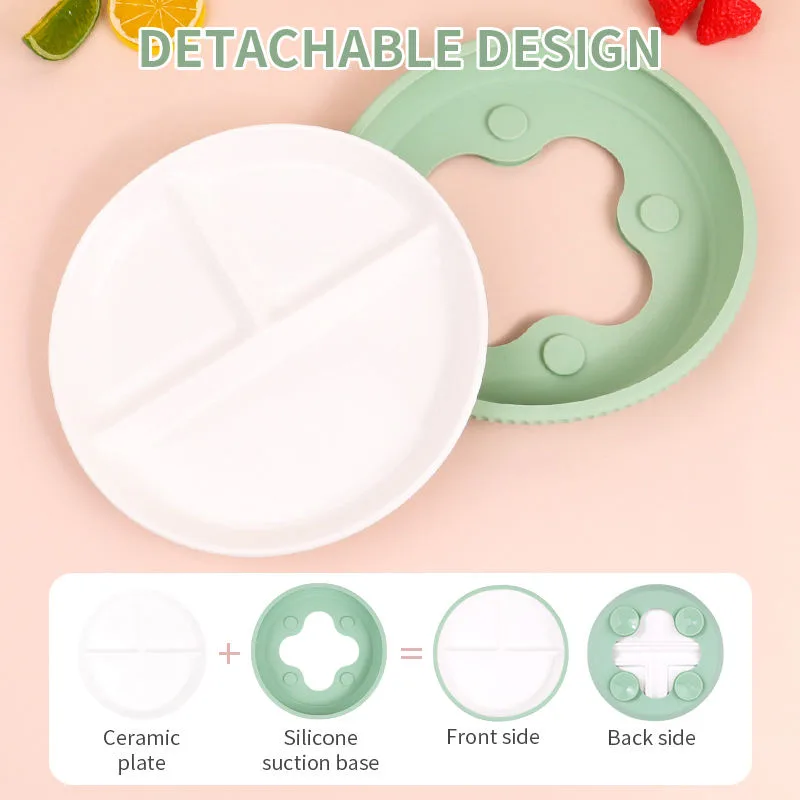 New Design BPA-Free Ceramic Kids Dining Plate Welcome Gifts Colorful Cartoon Porcelain Material Non-Toxic - detail view 2