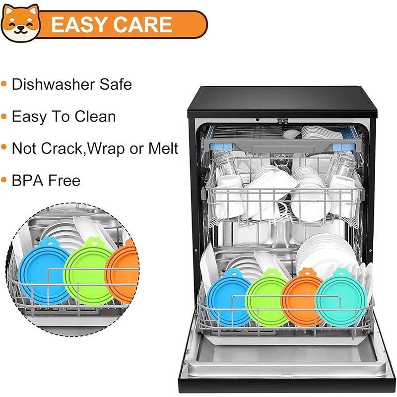 Silicone Pet Food Can Covers - Universal Size, BPA Free - detail view 4