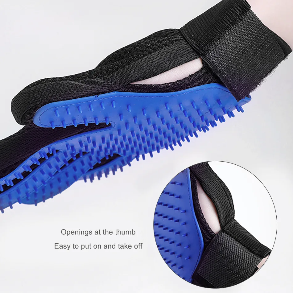 Silicone Pet Grooming Glove - Hair Removal & Massage - detail view 3