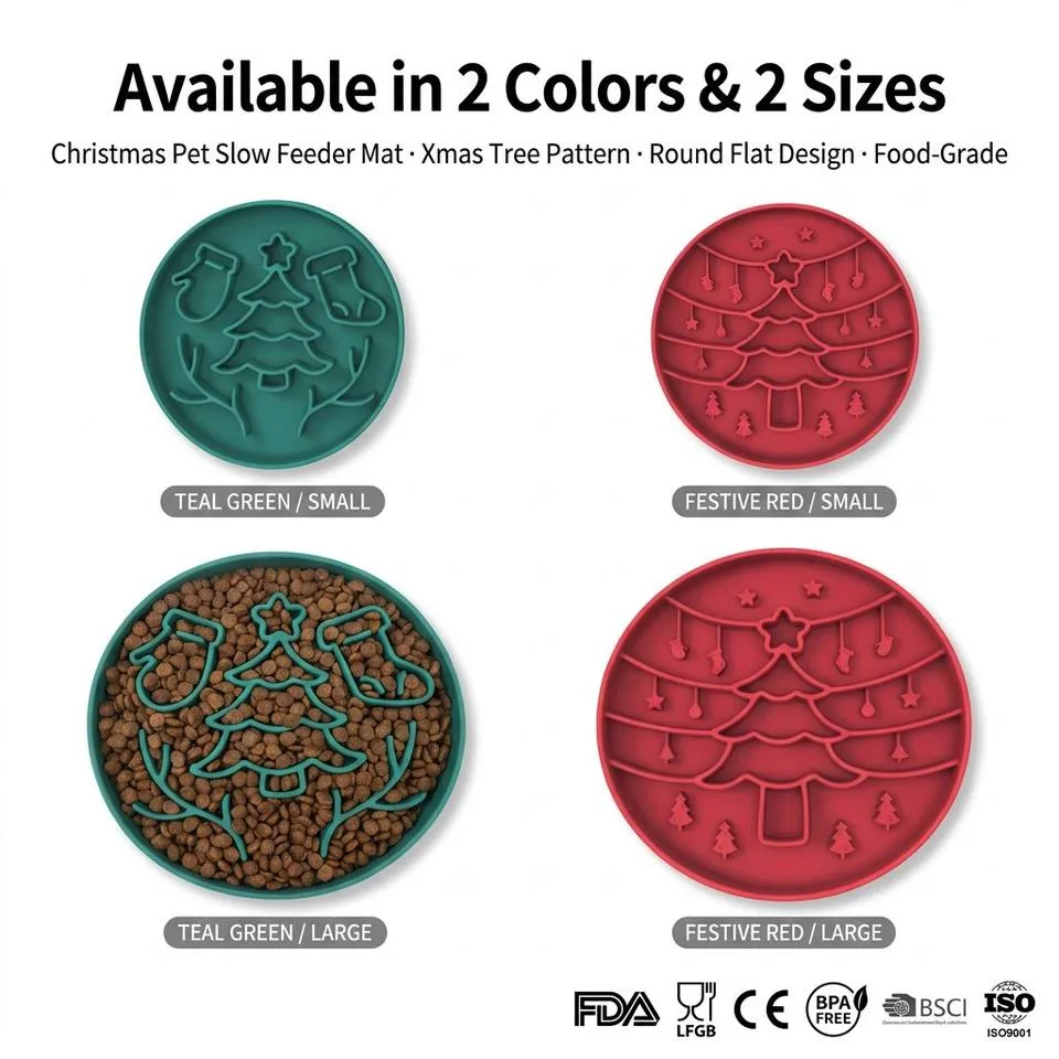 Custom Logo New Round Maze Silicone Slow Feeder Dog Pet Bowls With Suction Silicone Mat - detail view 5