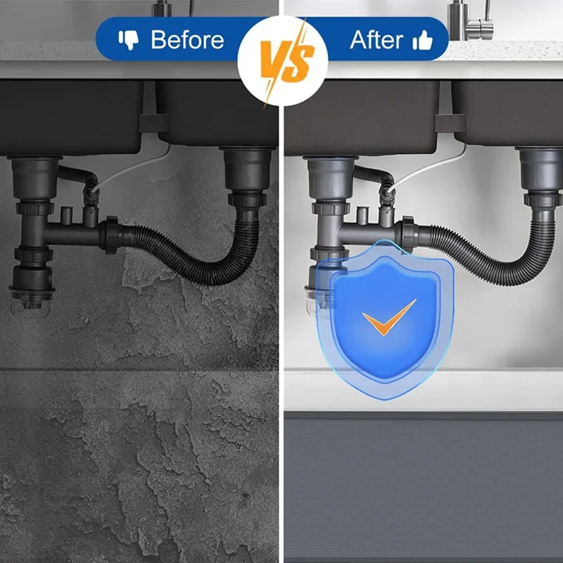 Silicone Under Sink Mat - Waterproof, Anti-Slip, Washable - detail view 2
