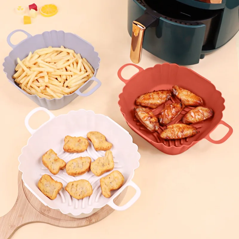 Air Fryer Silicone Pot 8 Inch - Food Safe Reusable Liner - custom silicone manufacturer