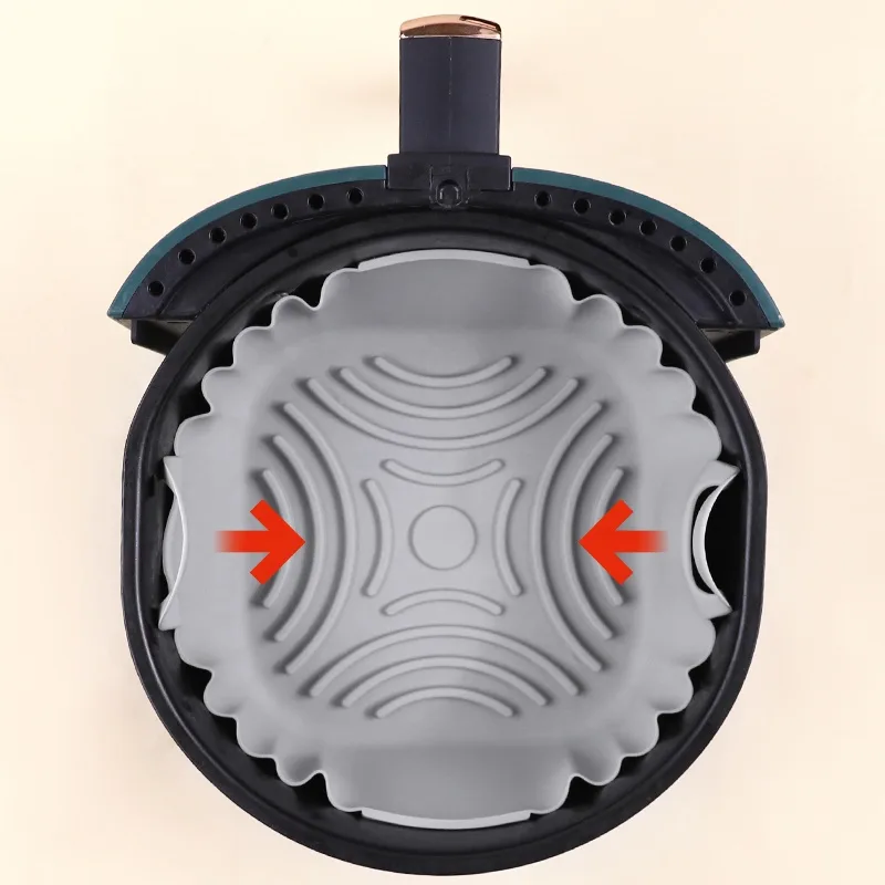 Air Fryer Silicone Pot 8 Inch - Food Safe Reusable Liner - detail view 4